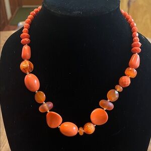 Paparazzi Vibrant Orange Beaded Necklace